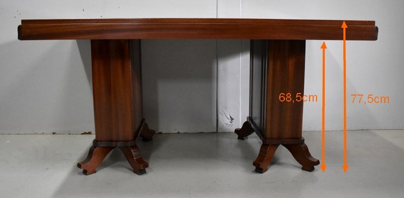 Vintage Rectangular Solid Mahogany and Veneer Dining Table-RVK-725781