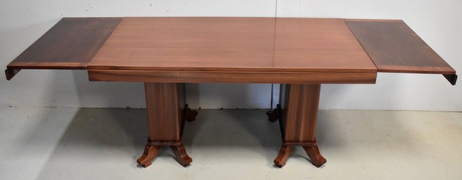 Vintage Rectangular Solid Mahogany and Veneer Dining Table-RVK-725781