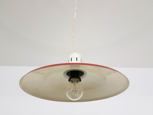 Vintage Red and Yellow Ceiling Lamp, 1960s-ZO-633472