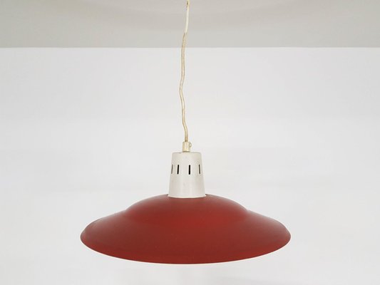 Vintage Red and Yellow Ceiling Lamp, 1960s-ZO-633472