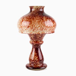 Vintage Red Art Glass Candleholder, 1950s-KEG-554468