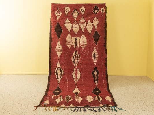 Vintage Red Azilal Berber Rug-GPP-1304207