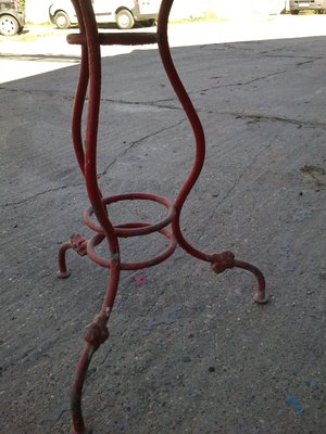 Vintage Red Bistro Table, 1950s-OXJ-727775