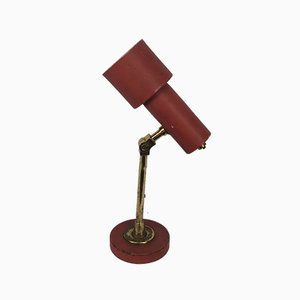 Vintage Red Brass Table Lamp from Stilnovo, 1950s-OT-974705