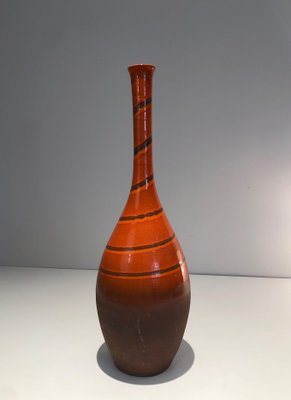 Vintage Red Ceramic Vase-BA-1365327