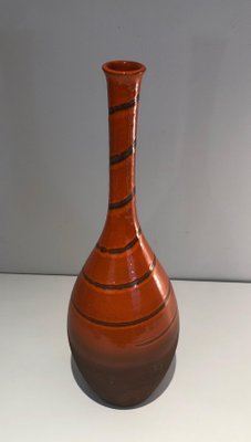 Vintage Red Ceramic Vase-BA-1365327