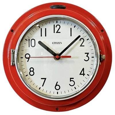 Vintage Red Citizen Maritime Wall Clock, 1990s-CGF-1703536