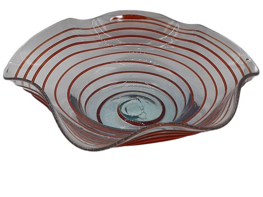 Vintage Red Glass Center Piece Plate-TCS-1144127