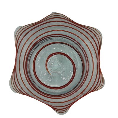 Vintage Red Glass Center Piece Plate-TCS-1144127