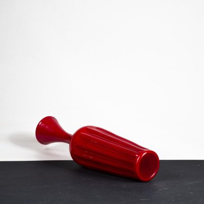 Vintage Red Glass Vase-RAQ-1823157