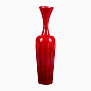 Vintage Red Glass Vase-RAQ-1823157