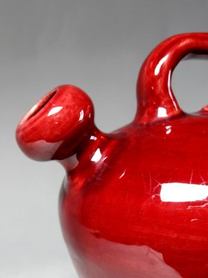 Vintage Red Monochrome Glazed Ceramic Gargoulette-GRD-2020159