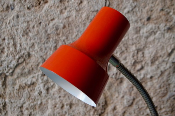 Vintage Red Table Lamp from Veb Narva, 1950s-AIU-705889