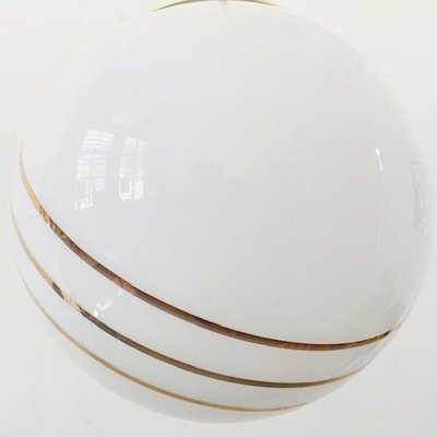 Vintage Regency Ball Lamp in Milk Glass Gold-BMU-1807639