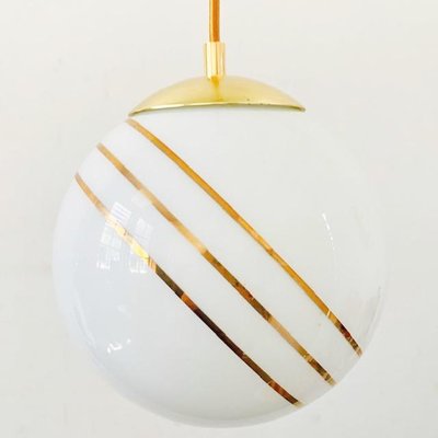 Vintage Regency Ball Lamp in Milk Glass Gold-BMU-1807639