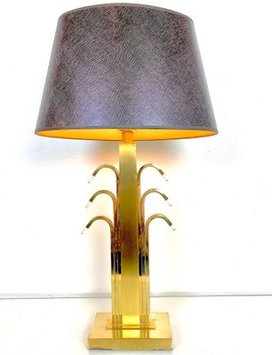 Vintage Regency Brass Golden Table Lamp from WKR, Germany, 1980s-WZZ-1134122