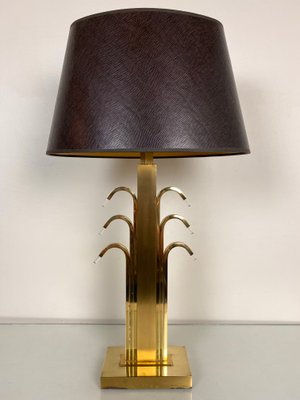 Vintage Regency Brass Golden Table Lamp from WKR, Germany, 1980s-WZZ-1134122