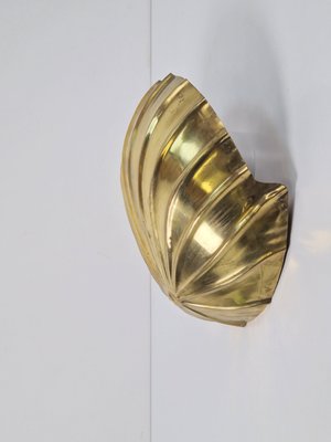 Vintage Regency Brass Shell Wall Lamp, Italy, 1980s-AXJ-1788998