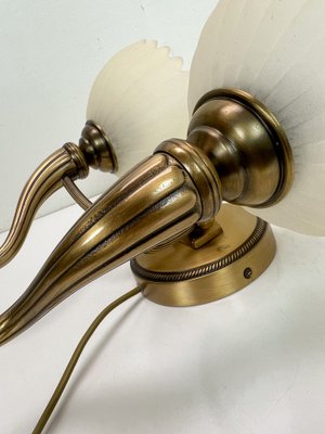 Vintage Regency Bronze and Glass Wall Light from Massive, 1970s-WZZ-1746316