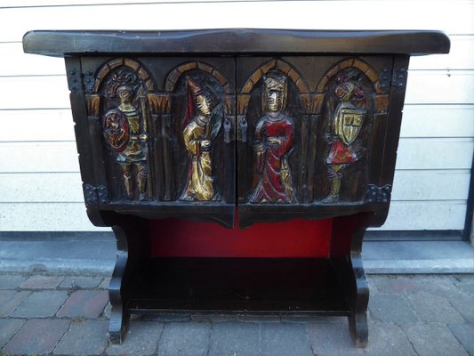 Vintage Renaissance Style Spanish Handmade Wooden Cabinet from Mades-AWL-712080