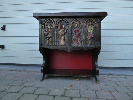 Vintage Renaissance Style Spanish Handmade Wooden Cabinet from Mades-AWL-712080