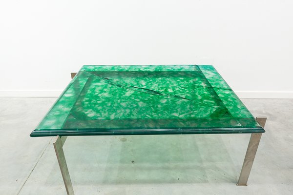 Vintage Resin and Steel Coffee Table-UJE-588498