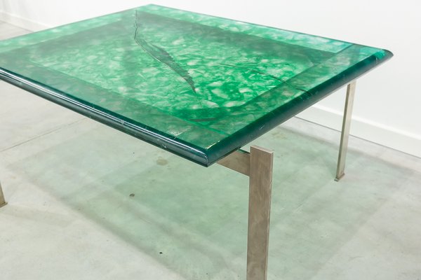 Vintage Resin and Steel Coffee Table-UJE-588498