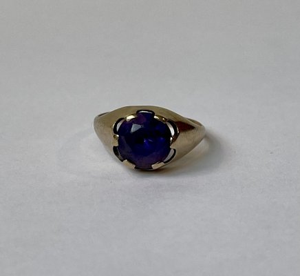 Vintage Ring in 14 Carat Gold and Amethyst by Herman Siersbøl, 1960s-LCR-1716505