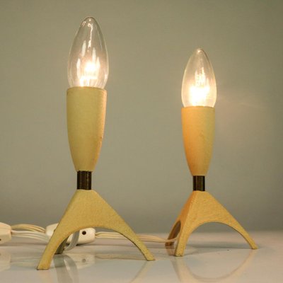 Vintage Rocket Table Lamps, 1950s, Set of 2-FUP-574078