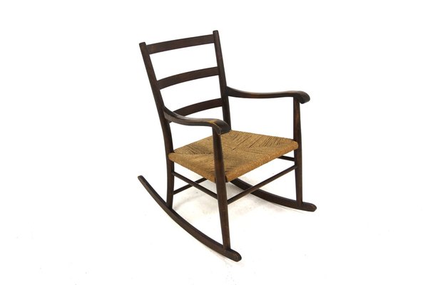 Vintage Rocking Chair in Beech, 1960-GEK-1772615