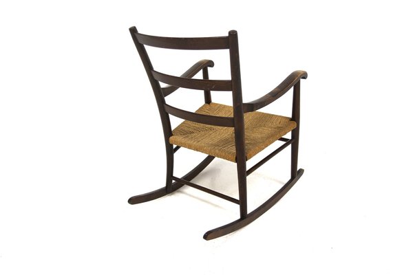 Vintage Rocking Chair in Beech, 1960-GEK-1772615