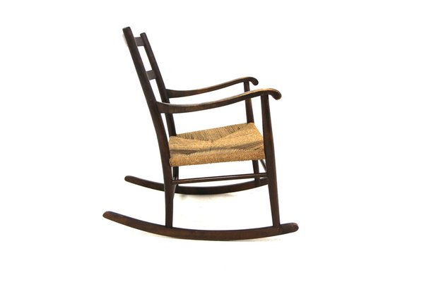 Vintage Rocking Chair in Beech, 1960-GEK-1772615