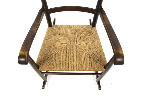 Vintage Rocking Chair in Beech, 1960-GEK-1772615