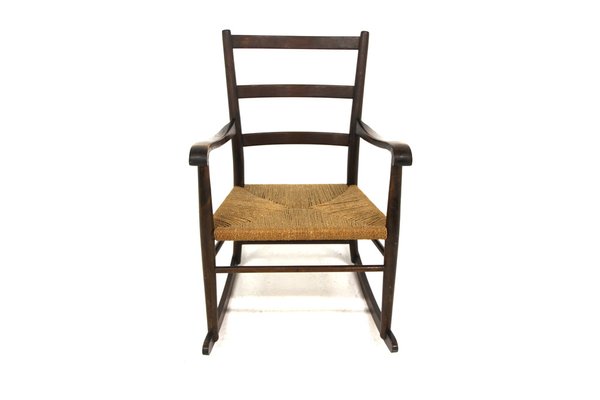 Vintage Rocking Chair in Beech, 1960-GEK-1772615