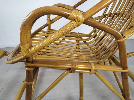 Vintage Rocking Chair in Rattan-EAD-947211