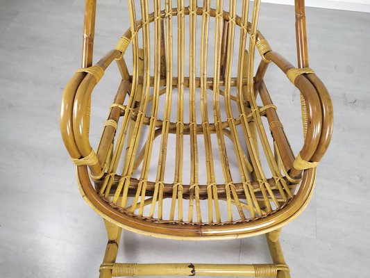 Vintage Rocking Chair in Rattan-EAD-947211