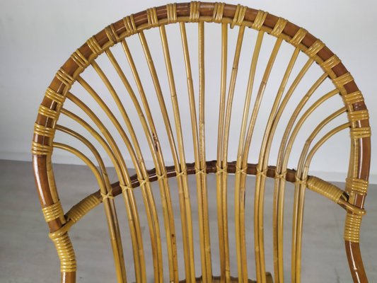 Vintage Rocking Chair in Rattan-EAD-947211