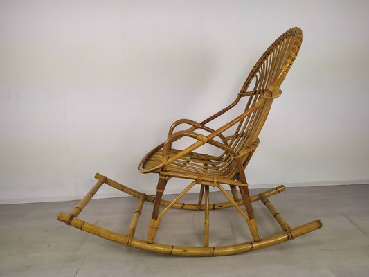 Vintage Rocking Chair in Rattan-EAD-947211