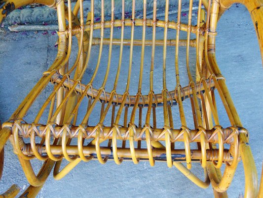 Vintage Rocking Chairs in Bamboo, Set of 2-GZF-1338297