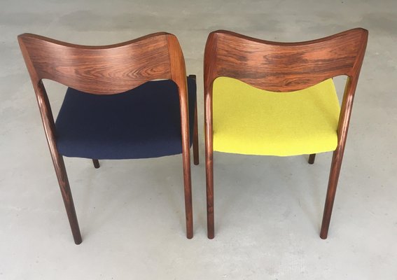 Vintage Rosewood Dining Chairs from J.L. Møllers, 1950s, Set of 4-VVO-1974007