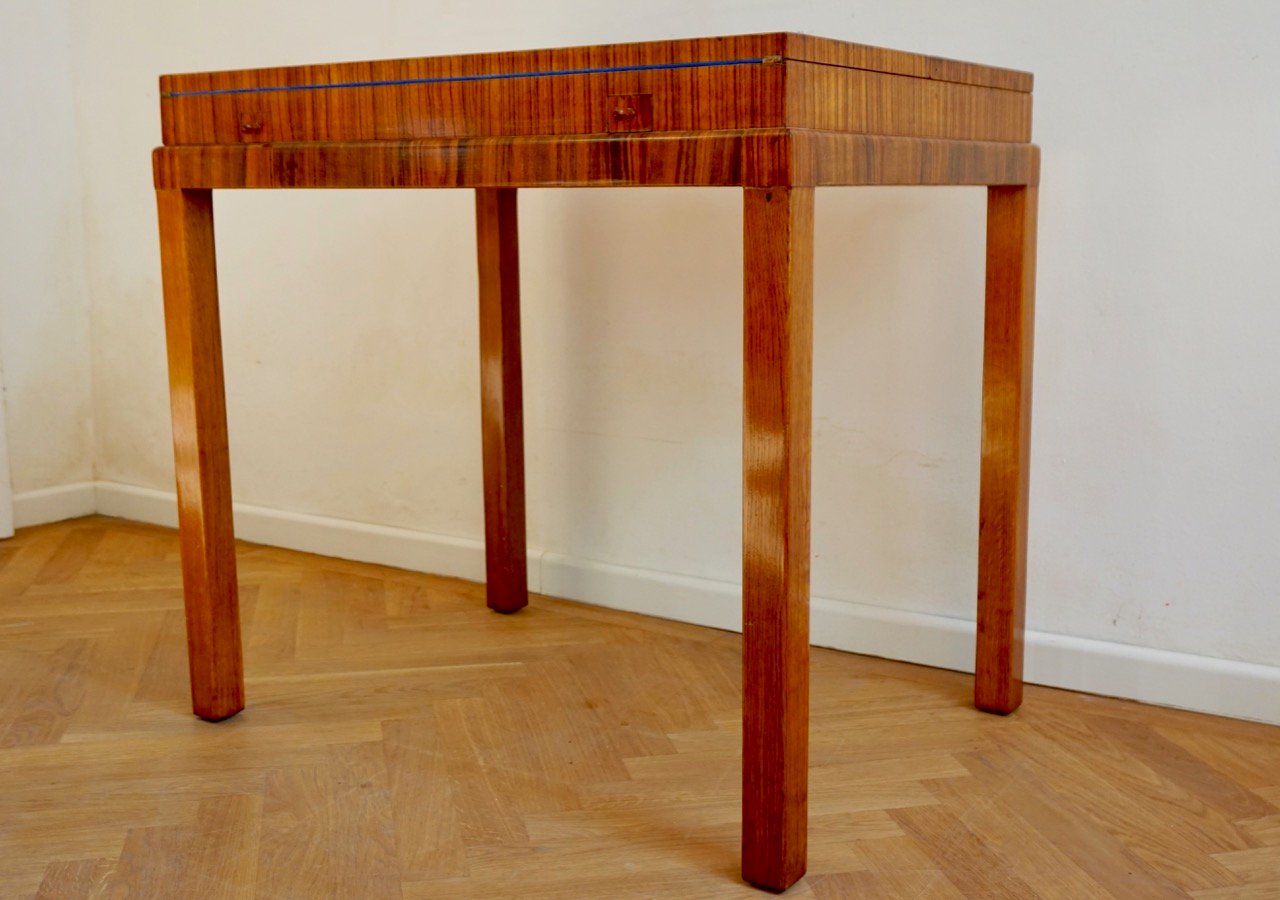 Vintage Rosewood Game Table in the Style of Lajos Kozma, 1930s