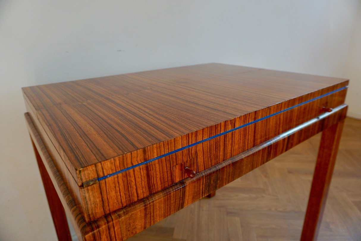 Vintage Rosewood Game Table in the Style of Lajos Kozma, 1930s