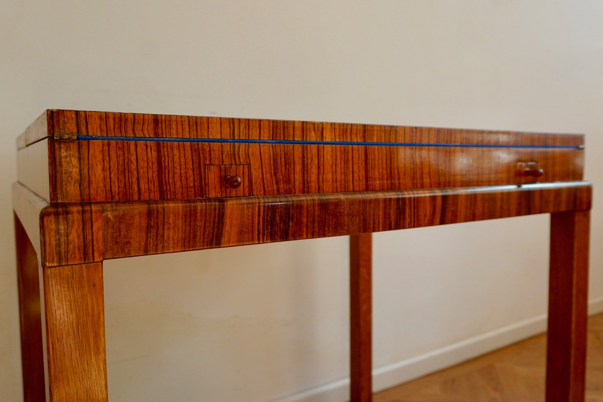 Vintage Rosewood Game Table in the Style of Lajos Kozma, 1930s