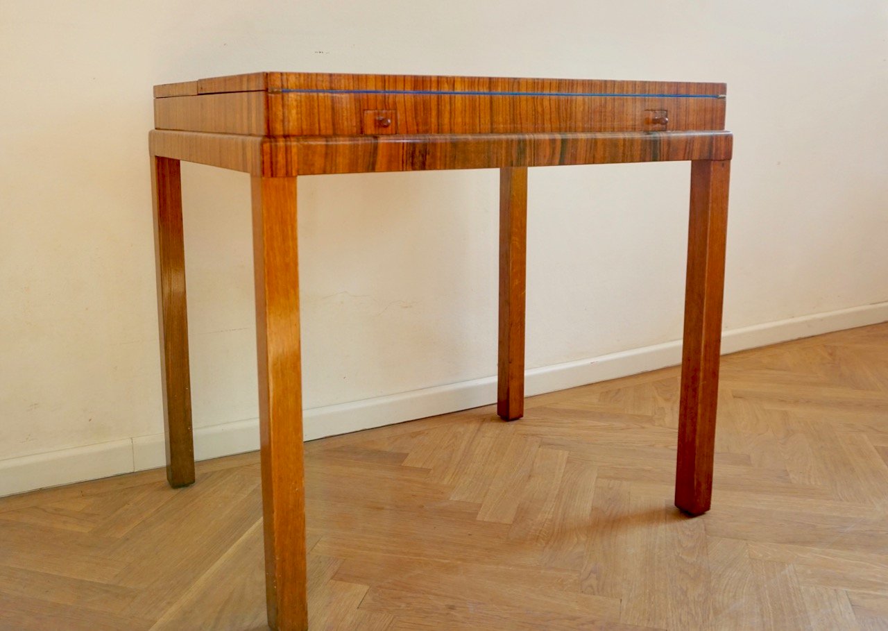 Vintage Rosewood Game Table in the Style of Lajos Kozma, 1930s