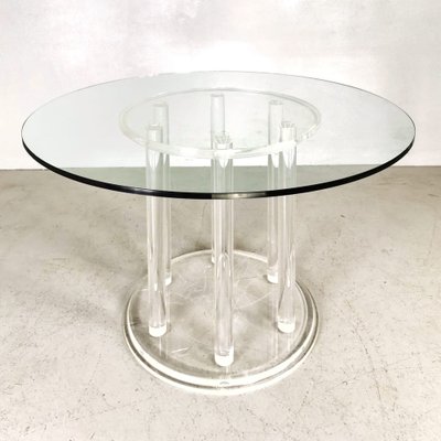 Vintage Round Dining Table in Acrylic Glass, 1980s-PRS-1421496