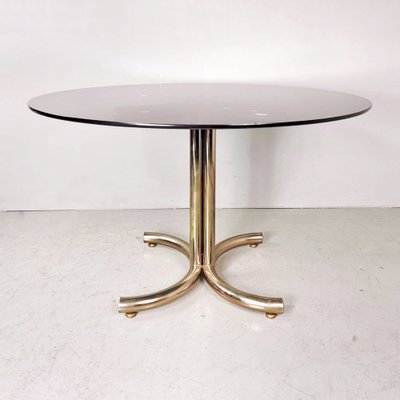 Vintage Round Glass Dining Table, 1970s-PRS-1395157