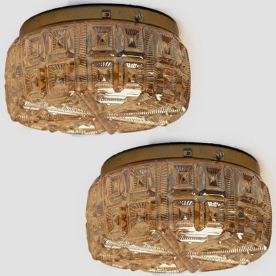 Vintage Round Glass Flush Mount, 1960-VDW-2016892