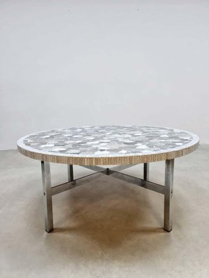 Vintage Round Mosaic Coffee Table by Berthold Müller, 1960s-BW-1717372