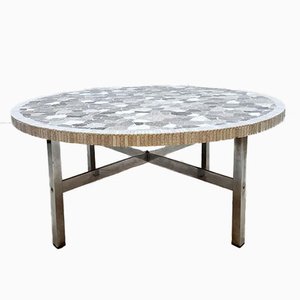 Vintage Round Mosaic Coffee Table by Berthold Müller, 1960s-BW-1717372