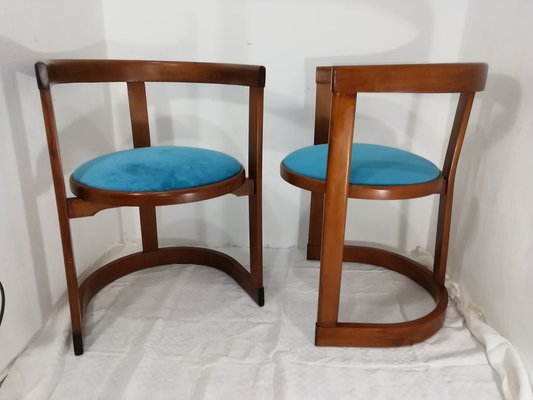 Vintage Rounded Dining Chairs, 1960s, Set of 6-HNE-1819167